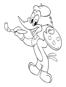 Woody Woodpecker Pewarnaan Online